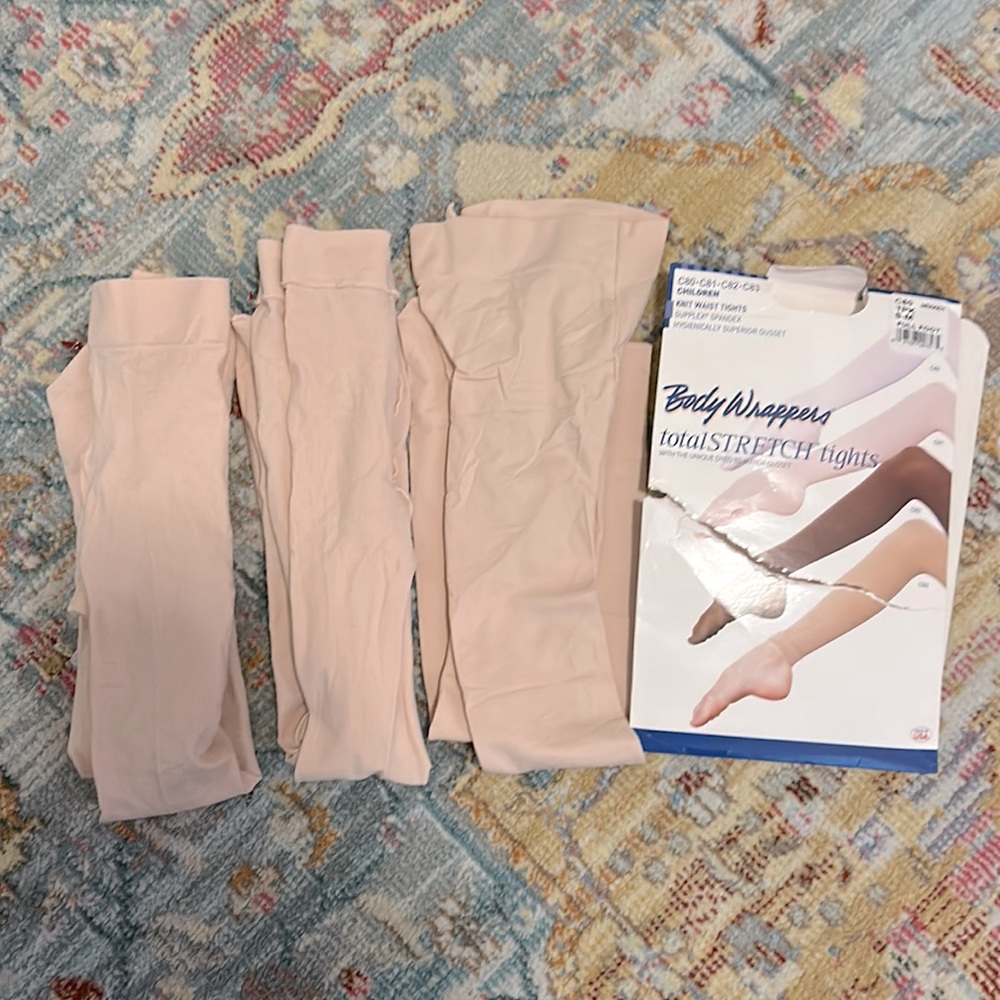 Brand new Body Wrappers Total Stretch Tights C80 Childrens Footed